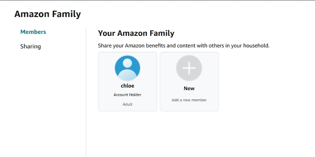 add amazon household
