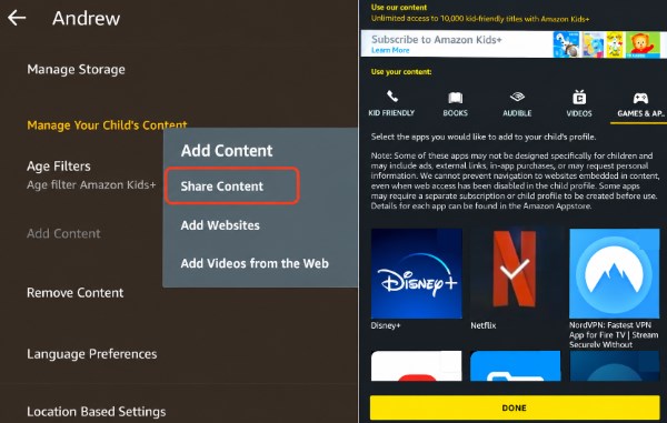 add netflix to amazon fire tablet kids