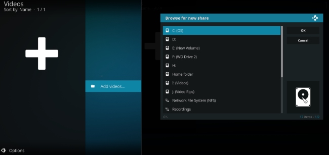 add netflix video to kodi