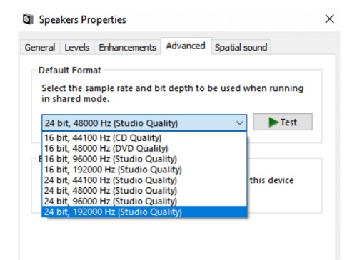 adjust audio sample rate