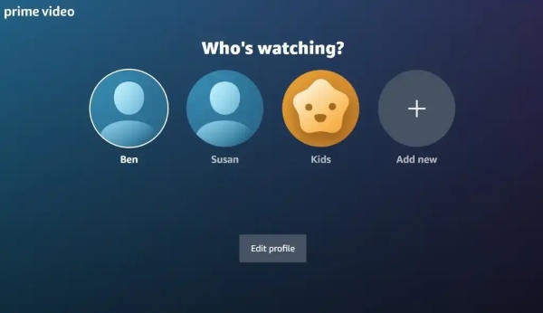 amazon prime video user profiles