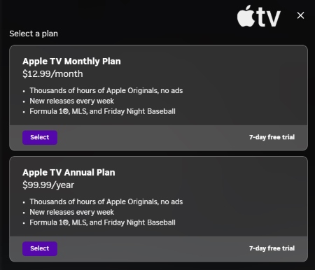 apple tv plan on roku