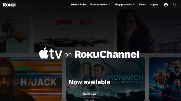 apple tv subscription via roku channel