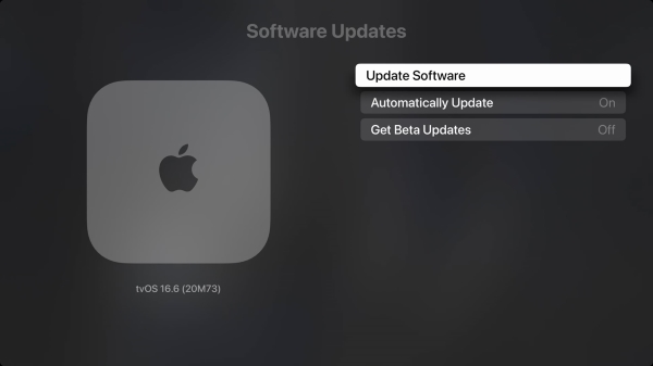 apple tv update software