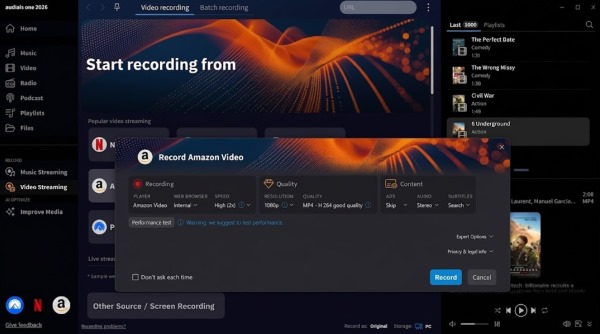 audials one record prime video