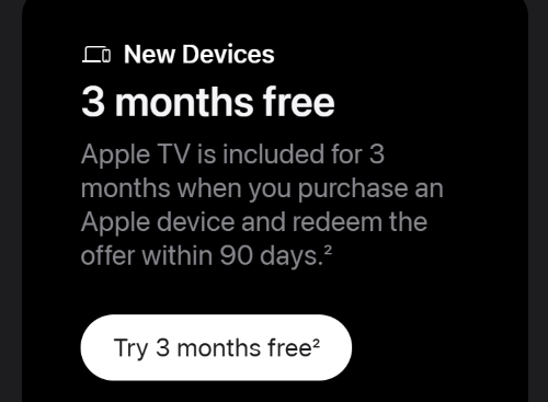 buy new device to get apple tv free