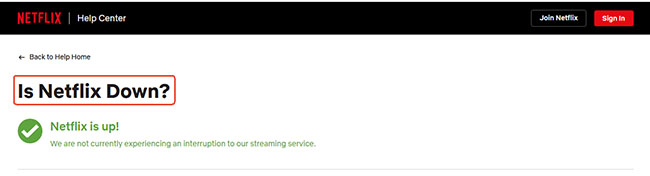 check whether netflix is down
