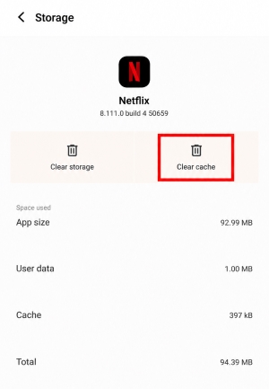 clear cache netflix mobile