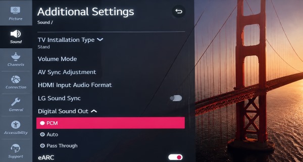 digital sound out lg tv