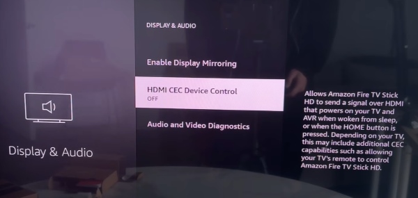 disable hdmi cec on tv
