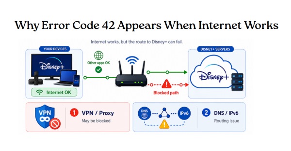 disney plus error code 42 but internet is fine