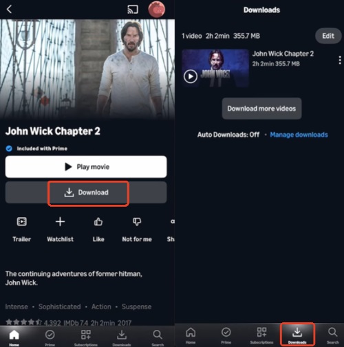 download prime videos on iphone