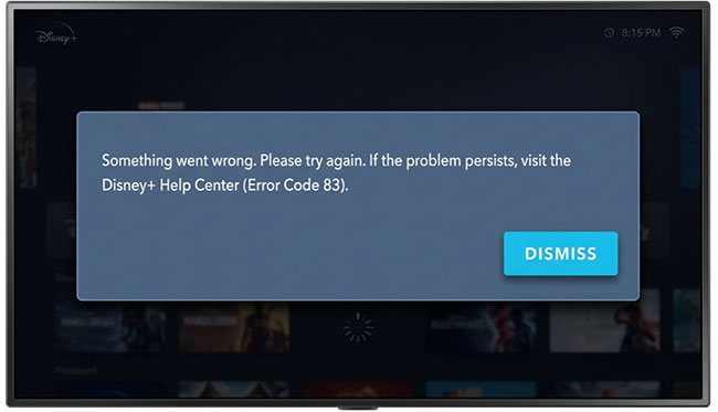 error code 83 disney plus