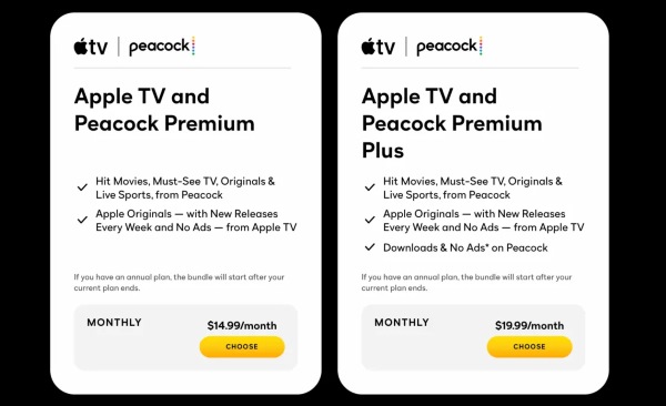 get apple tv free with peacock bundle