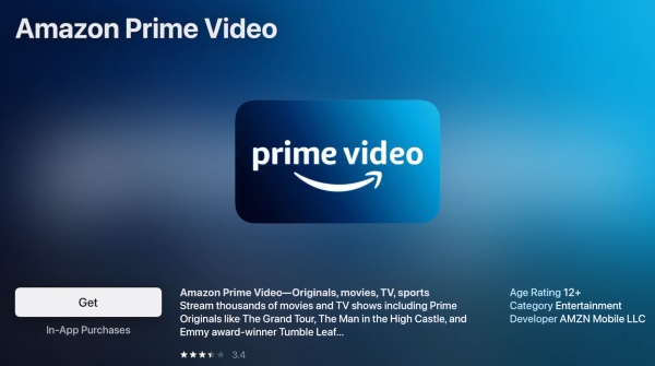 get prime video app on apple tv