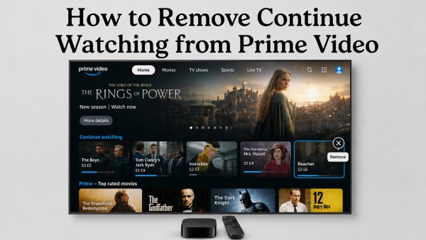 how to remove continue watching from prime video