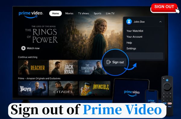 how to sign out of prime video