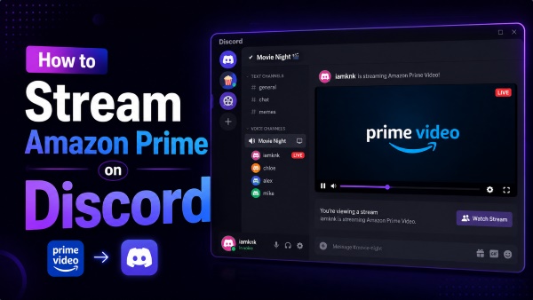 how to stream amazon prime on discord