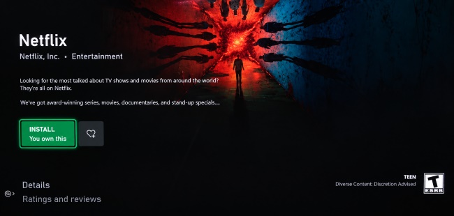 install netflix on xbox
