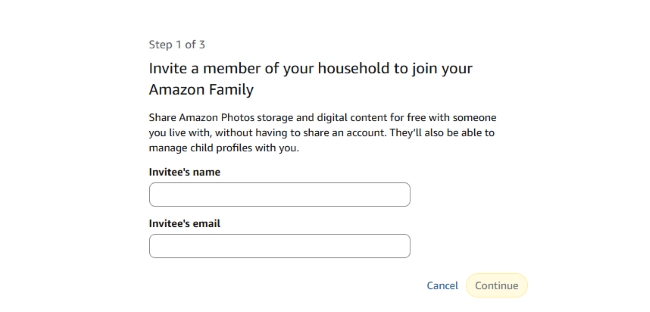 invite family to sharing prime videp