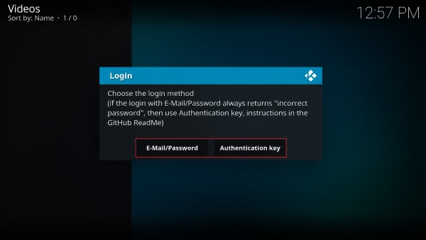 login netflix on kodi