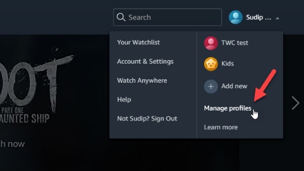 manage prime video profile