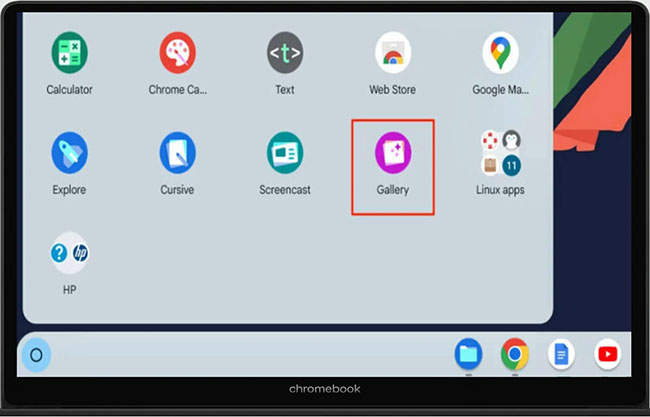 open gallery on chromebook