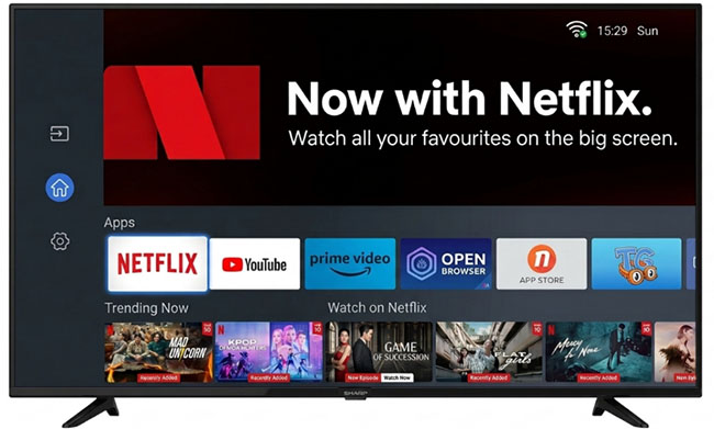open netflix from sharp tv apps