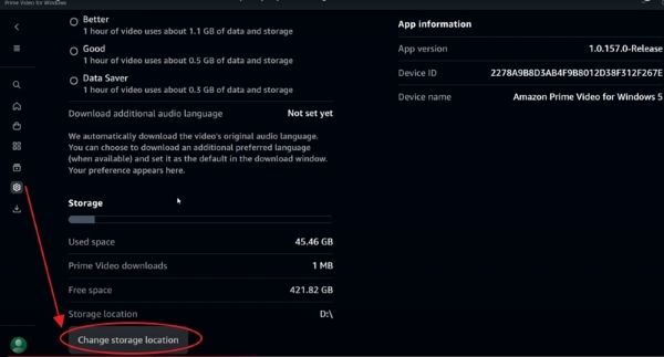 prime change storage location