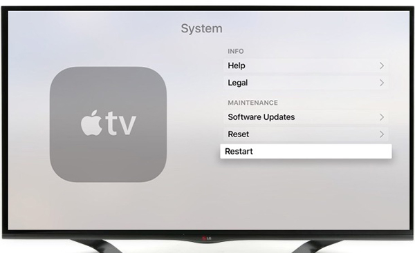 restart apple tv