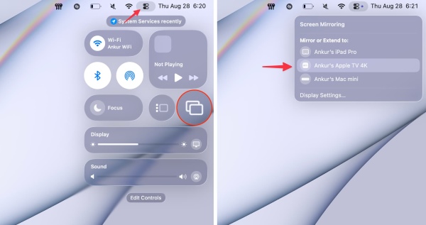 screen mirroring from mac to apple tv