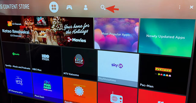 search netflix app on lg content store