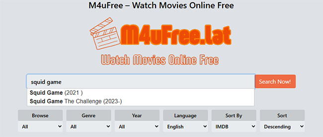 search movie in m4ufree