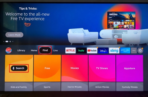 search on fire tv