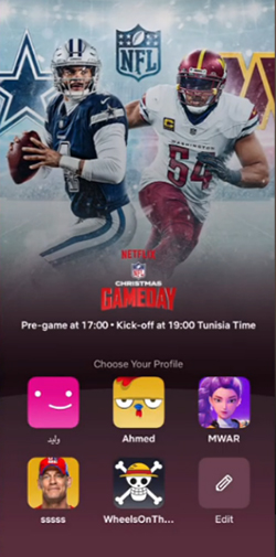 select netflix profile on phone