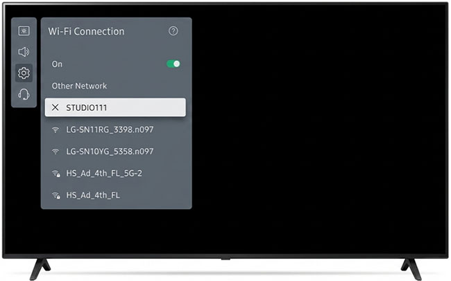 select other network on lg tv