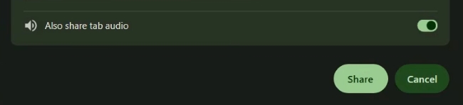 share audio discord