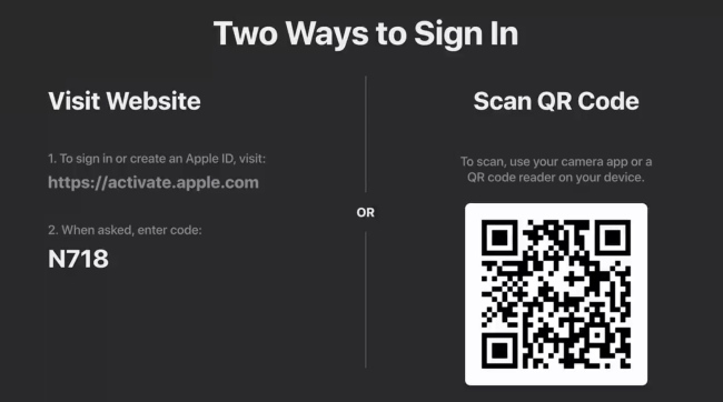 sign in apple tv on xfinity