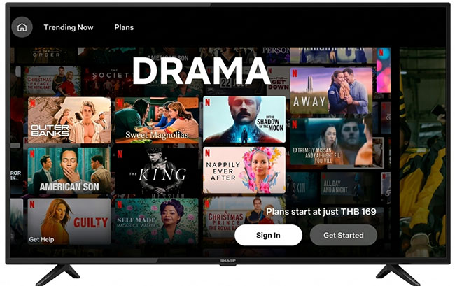 sign in netflix on sharp smart tv