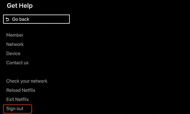 sign out of netflix on smart tv