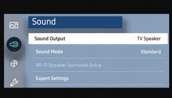 sound output to speaker