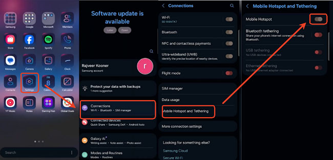 turn on mobile hotspot to unblock netflix