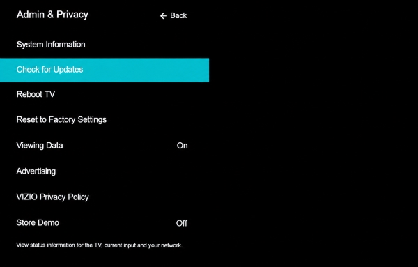 update app on vizio tv