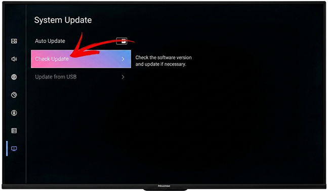 update hisense tv system