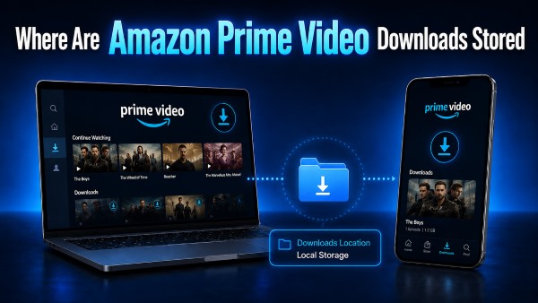 where are amazon prime video downloads stored