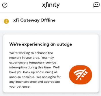 xfinity app outage
