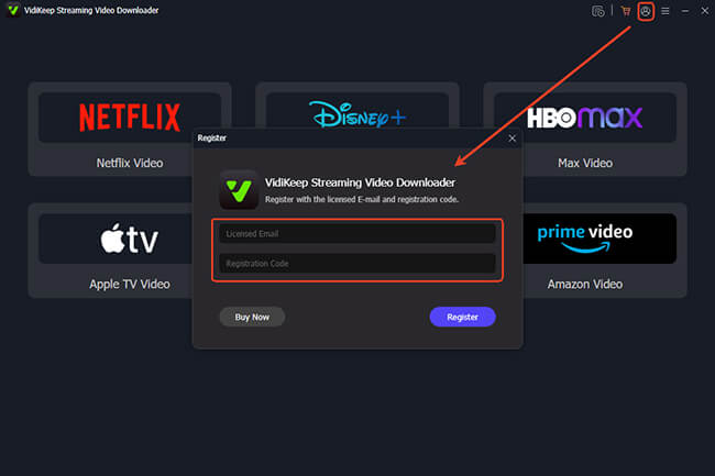 register vidikeep streaming video downloader