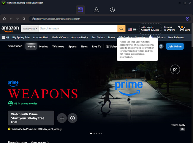 sign in amazon account
